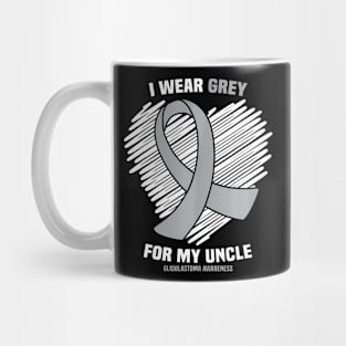 I Wear Grey For My Uncle GBM Glioblastoma Awareness Mug